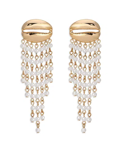 Ettika Mykonos Shell Dangle Earrings In Gold