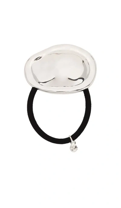 Ettika Noble Nugget Hair Tie In Metallic Silver
