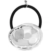 Ettika Liquid Lux Oval Hair Tie In Silver Tone In Silver