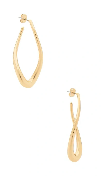 Ettika Oblong Abstract Hoop Earrings In Gold
