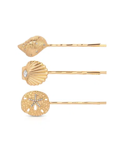 Ettika Oceanic Bobby Pin Set In Yellow