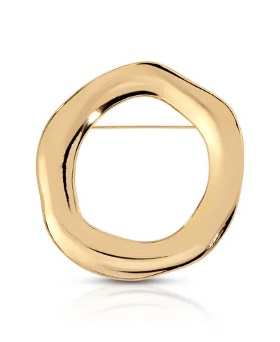 Ettika Open Circle Brooch In Gold