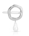 Ettika Cultured Freshwater Pearl Circle Barrette In Silver