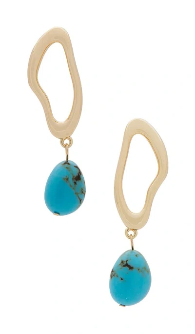 Ettika Open Circle Dangle Earrings In Turquoise