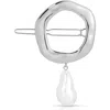 Ettika Cultured Freshwater Pearl Circle Barrette In Metallic