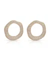 Ettika Pave Open Circle Drop Earrings In Gold
