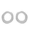 Ettika Pave Open Circle Drop Earrings In Blue