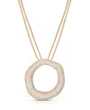 Ettika Open Circle Pave Necklace In Gold