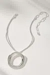 Ettika Open Circle Statement Necklace In Silver