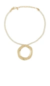 Ettika Open Circle Silk Necklace In Gold