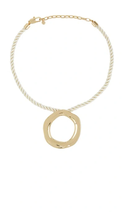 Ettika Open Circle Silk Necklace In Gold