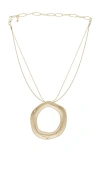 Ettika Open Circle Statement Necklace In Gold