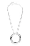 Ettika Open Circle Statement Necklace In Silver