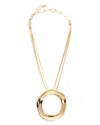 Ettika Plated Open Circle Statement Necklace In Gold