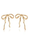 Ettika Organic Bow Earrings In Gold