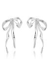 Ettika Organic Bow Earrings In Silver