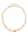 Ettika Out To Sea Cowrie Shell Choker Necklace In Gold