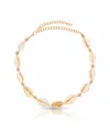 Ettika Out To Sea Cowrie Shell Choker Necklace In Gold