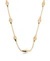 Ettika Baguette Cubic Zirconia Oval Station Necklace