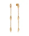 Ettika Baguette Cubic Zirconia Oval Dome Linear Drop Earrings