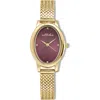 Ettika Oval Face Mesh Strap Watch In Gold