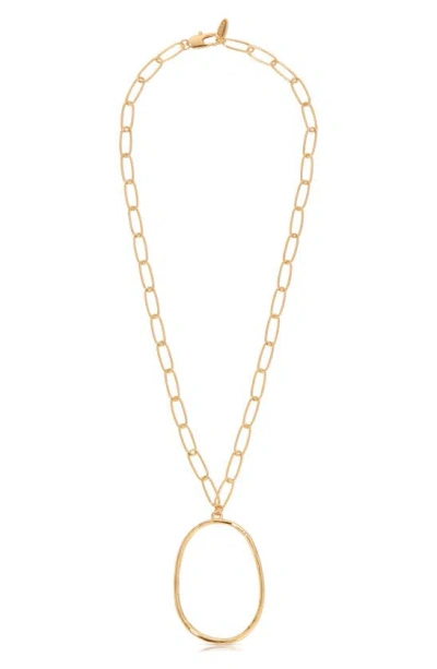 Ettika Oval Pendant Necklace In Gold