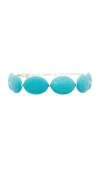 Ettika Turquoise Station Statement Necklace In Teal