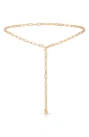 Ettika Paperclip Chain Belt In Gold