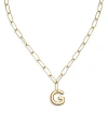 Ettika Paperclip Link Chain Initial Pendant Necklace In 18k Gold Plated, 18
