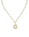 ETTIKA PAPERCLIP LINK CHAIN INITIAL PENDANT NECKLACE IN 18K GOLD PLATED, 18