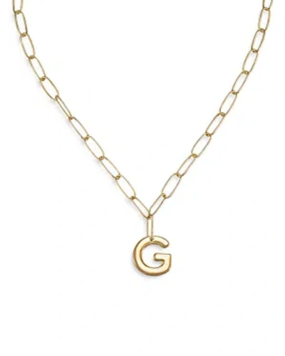 Ettika Paperclip Link Chain Initial Pendant Necklace In 18k Gold Plated, 18