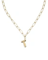 Ettika Paperclip Chain Initial Necklace