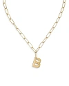 Ettika Paperclip Chain Initial Necklace In B