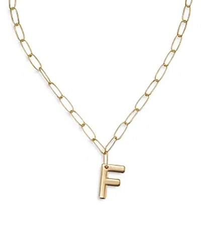 Ettika Paperclip Link Chain Initial Pendant Necklace In 18k Gold Plated, 18