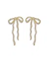 Ettika Pave Bow Statement Earrings In Gold