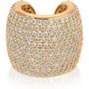 Ettika Plated Crystal Statement Chunky Cuff Earrings In Gold
