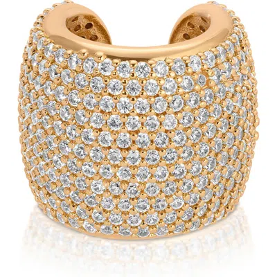 ETTIKA ETTIKA PAVÉ CUBIC ZIRCONIA STATEMENT CHUNKY EAR CUFF