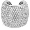 Ettika Plated Crystal Statement Chunky Cuff Earrings In Silver