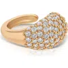 Ettika Pavé Cubic Zirconia Teardrop Ear Cuff In Gold