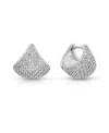 Ettika Pave Encrusted Huggies Hoops Earrings In Silver