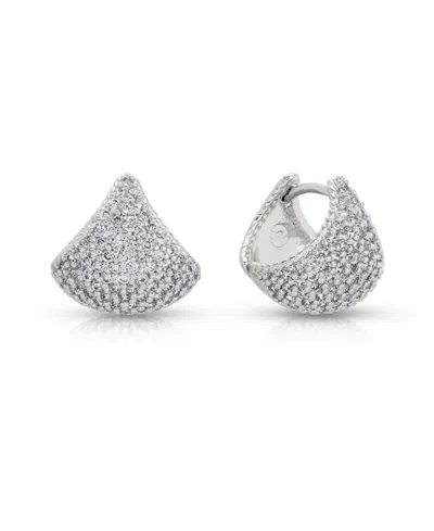 ETTIKA PAVE ENCRUSTED HUGGIES HOOPS EARRINGS
