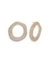 Ettika Pave Open Circle Drop Earrings In Gold