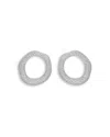 Ettika Pave Open Circle Drop Earrings In Silver