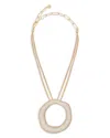Ettika Open Circle Pave Necklace In Gold