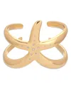 Ettika Pave Starfish Luxe Cuff Bracelet In Gold