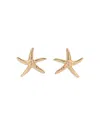 Ettika Pave Starfish Luxe Statement Stud Earrings In Gold