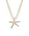 Ettika Pave Starfish Statement Necklace In Yellow