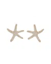 Ettika Pave Starfish Statement Stud Earrings In Gold