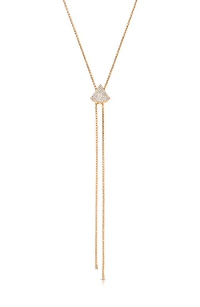 Ettika Pave Shine Bolo Necklace In Gold