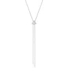 Ettika Pavé Teardrop Bolo Lariat Necklace In Silver